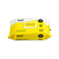Clinell CDW215 Detergent Wipes - Alcohol and Disinfectant Free - Pack of 215 Wipes